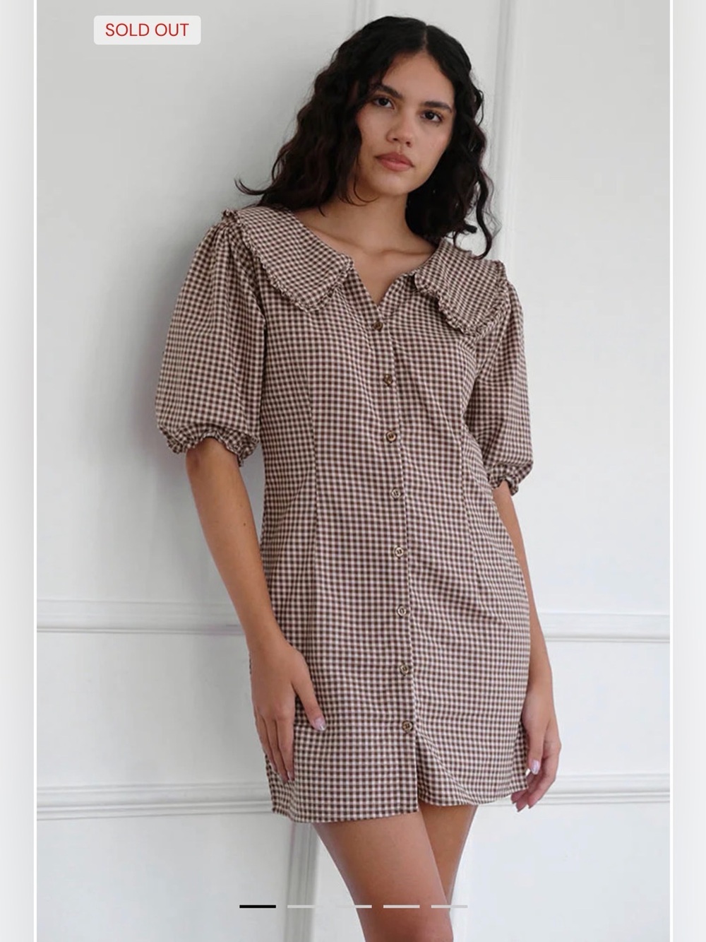 Motel rocks Deja gingham mini Dress